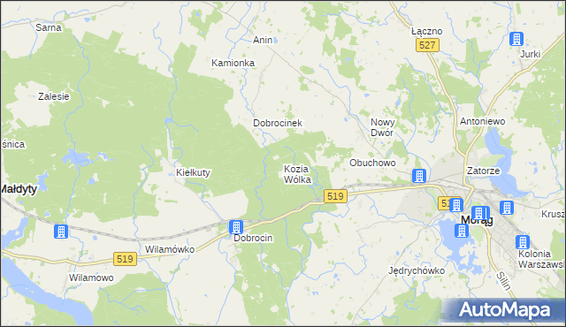 mapa Kozia Wólka, Kozia Wólka na mapie Targeo