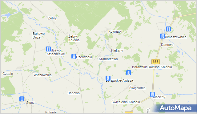 mapa Kramarzewo gmina Radziłów, Kramarzewo gmina Radziłów na mapie Targeo