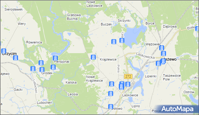 mapa Krąplewice, Krąplewice na mapie Targeo