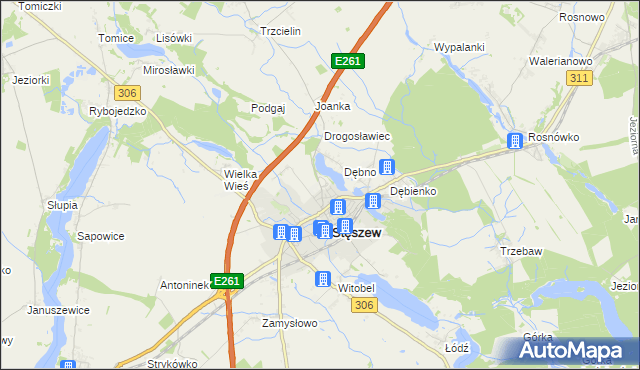 mapa Krąplewo, Krąplewo na mapie Targeo