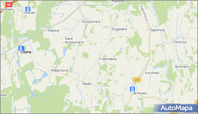 mapa Krasnołęka, Krasnołęka na mapie Targeo