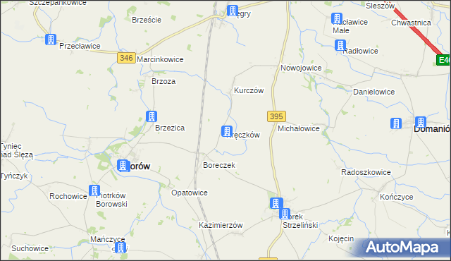 mapa Kręczków, Kręczków na mapie Targeo