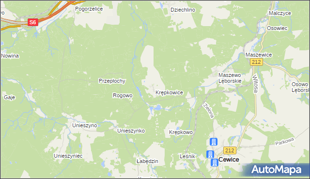 mapa Krępkowice, Krępkowice na mapie Targeo