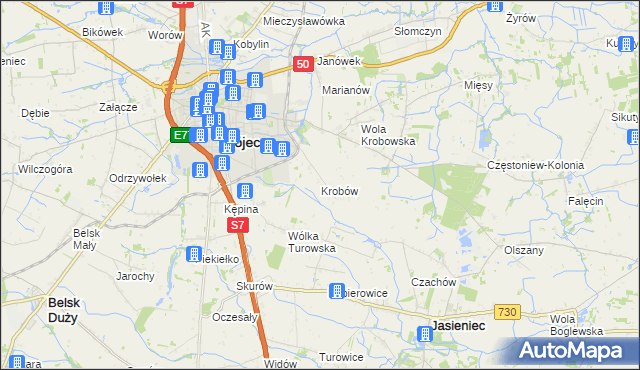 mapa Krobów, Krobów na mapie Targeo