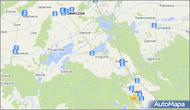 mapa Krogulna, Krogulna na mapie Targeo