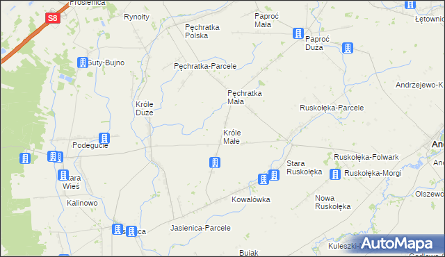 mapa Króle Małe, Króle Małe na mapie Targeo