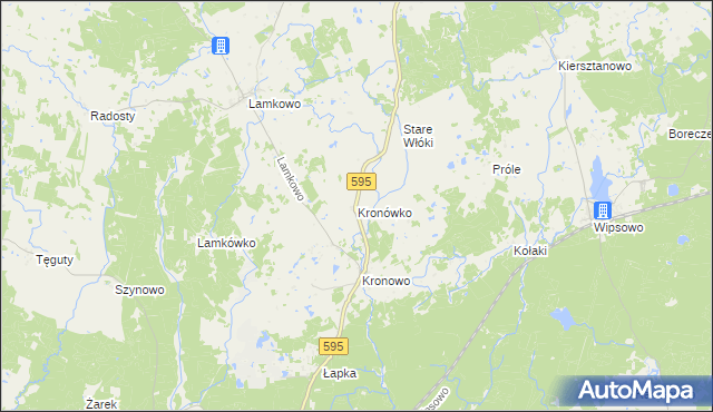 mapa Kronówko, Kronówko na mapie Targeo