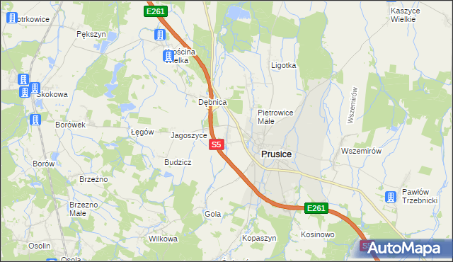 mapa Krościna Mała, Krościna Mała na mapie Targeo