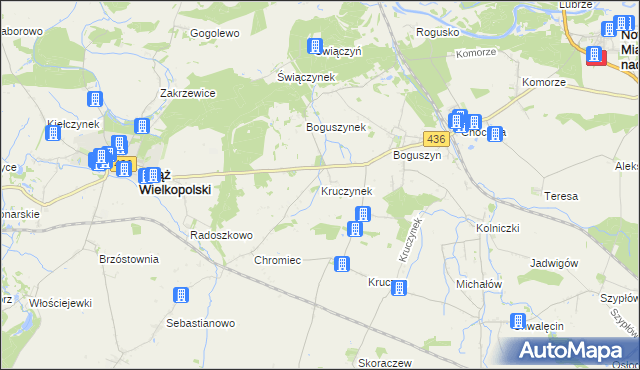 mapa Kruczynek, Kruczynek na mapie Targeo