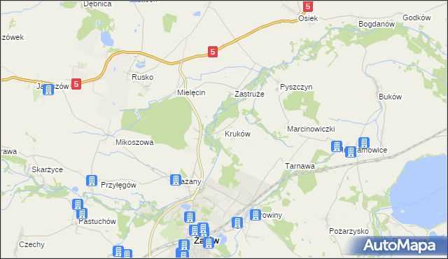 mapa Kruków, Kruków na mapie Targeo