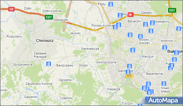 mapa Krupniki, Krupniki na mapie Targeo