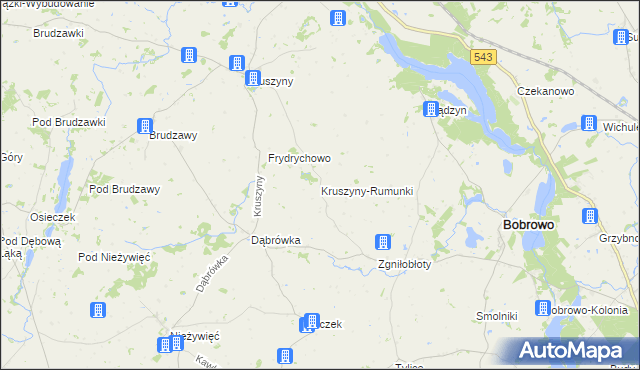 mapa Kruszyny-Rumunki, Kruszyny-Rumunki na mapie Targeo