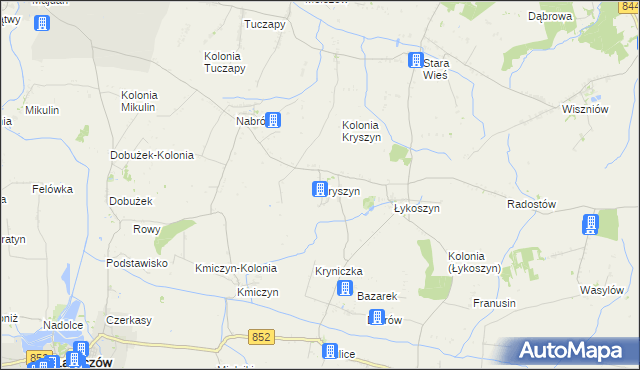 mapa Kryszyn, Kryszyn na mapie Targeo