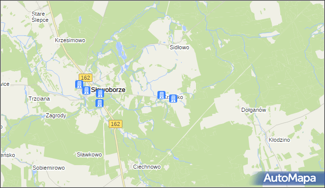 mapa Krzecko, Krzecko na mapie Targeo