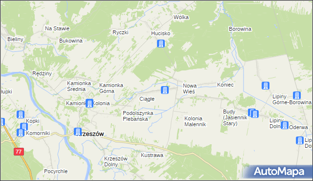 mapa Krzeszów Górny, Krzeszów Górny na mapie Targeo