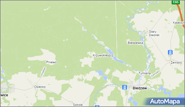 mapa Krzywokleszcz, Krzywokleszcz na mapie Targeo