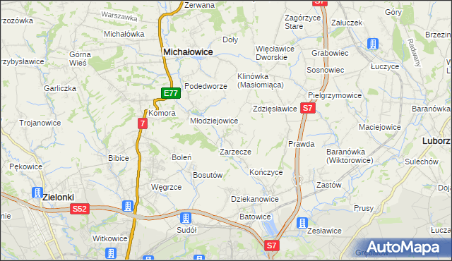 mapa Książniczki, Książniczki na mapie Targeo