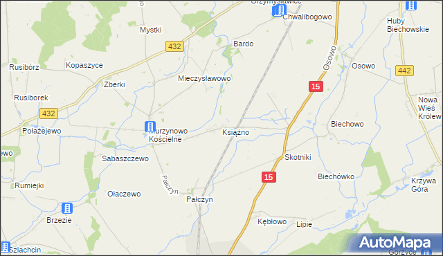 mapa Książno, Książno na mapie Targeo