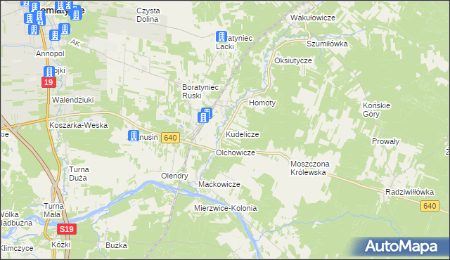 mapa Kudelicze, Kudelicze na mapie Targeo