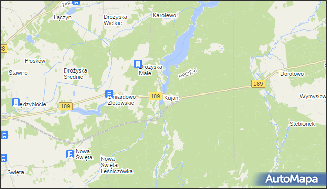 mapa Kujan, Kujan na mapie Targeo