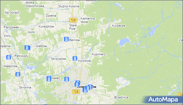 mapa Kupimierz, Kupimierz na mapie Targeo