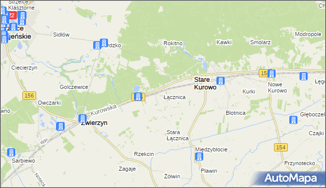 mapa Łącznica, Łącznica na mapie Targeo