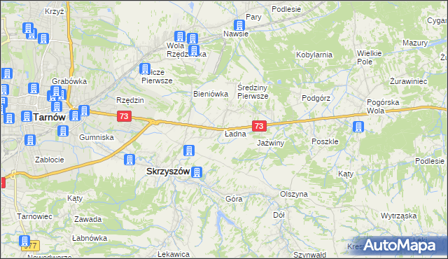 mapa Ładna, Ładna na mapie Targeo