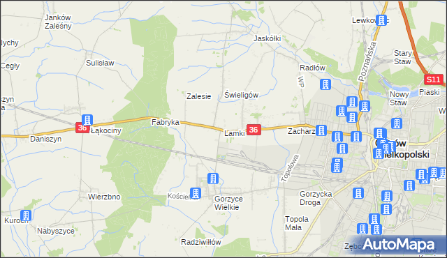 mapa Lamki, Lamki na mapie Targeo