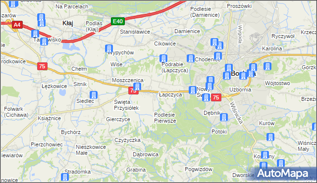 mapa Łapczyca, Łapczyca na mapie Targeo