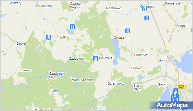 mapa Laskowice gmina Prabuty, Laskowice gmina Prabuty na mapie Targeo