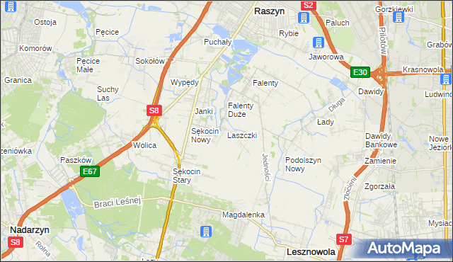 mapa Laszczki, Laszczki na mapie Targeo