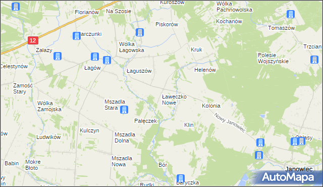 mapa Ławeczko Nowe, Ławeczko Nowe na mapie Targeo