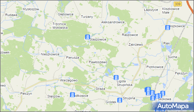 mapa Łazarzowice, Łazarzowice na mapie Targeo