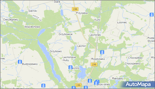 mapa Lechlin, Lechlin na mapie Targeo