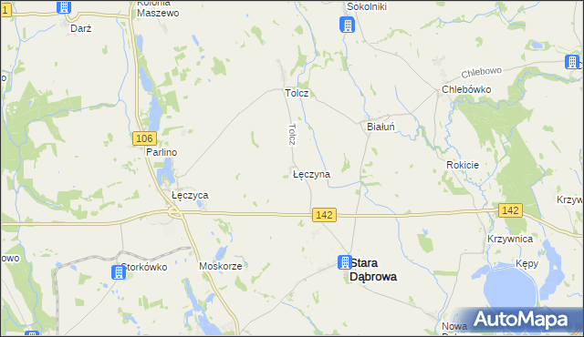 mapa Łęczyna, Łęczyna na mapie Targeo