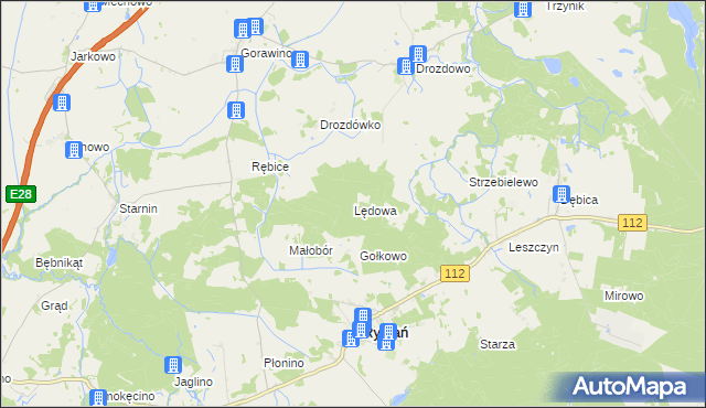 mapa Lędowa, Lędowa na mapie Targeo