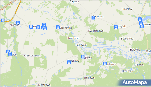 mapa Lejkówko, Lejkówko na mapie Targeo