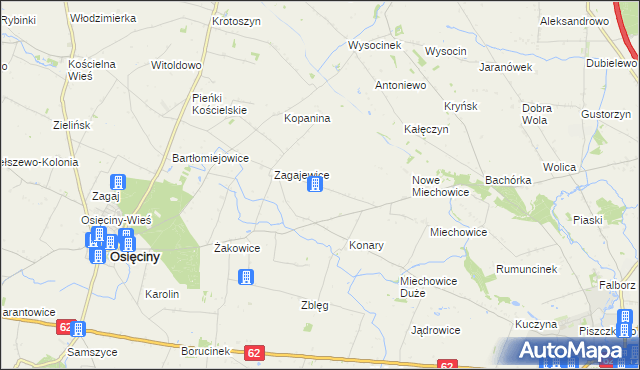 mapa Lekarzewice, Lekarzewice na mapie Targeo