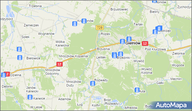 mapa Lelitek, Lelitek na mapie Targeo