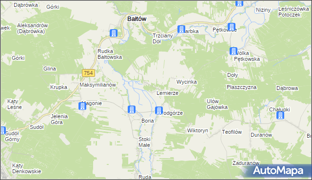 mapa Lemierze, Lemierze na mapie Targeo