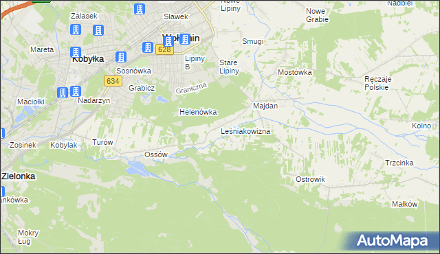 mapa Leśniakowizna, Leśniakowizna na mapie Targeo