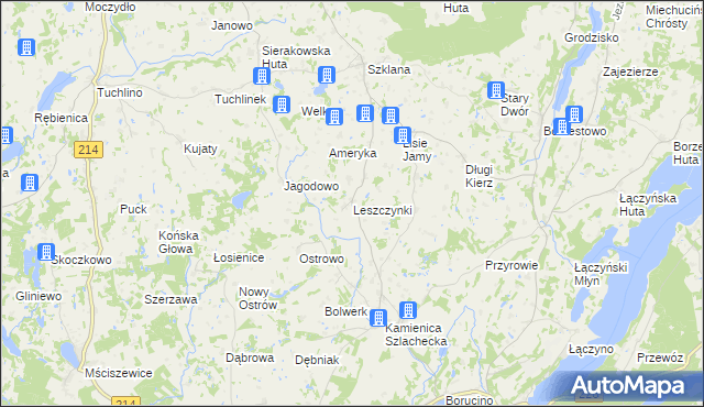 mapa Leszczynki, Leszczynki na mapie Targeo