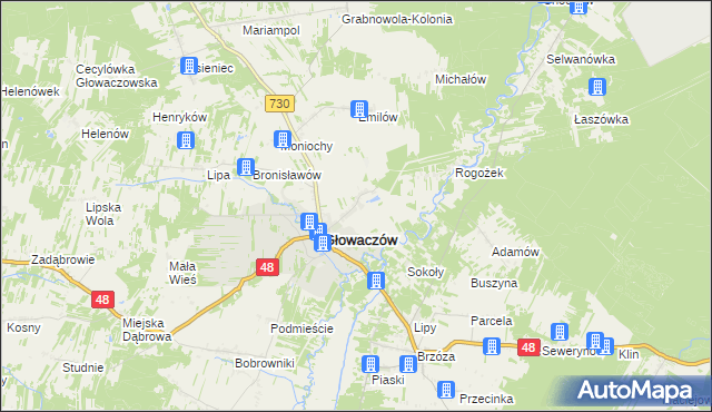 mapa Leżenice, Leżenice na mapie Targeo