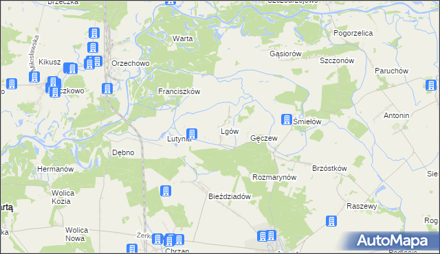 mapa Lgów, Lgów na mapie Targeo