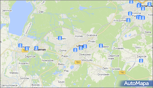 mapa Libiąż, Libiąż na mapie Targeo