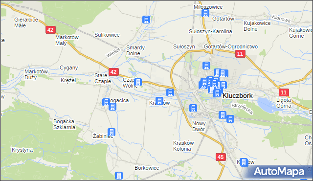 mapa Ligota Dolna gmina Kluczbork, Ligota Dolna gmina Kluczbork na mapie Targeo