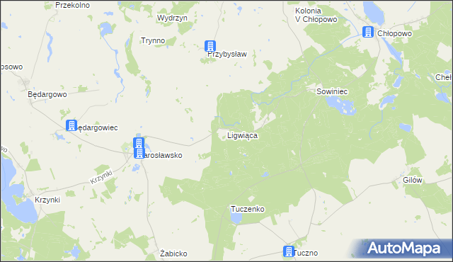 mapa Ligwiąca, Ligwiąca na mapie Targeo