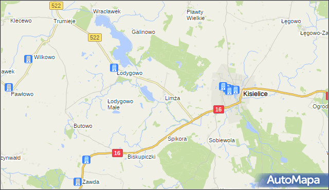 mapa Limża, Limża na mapie Targeo