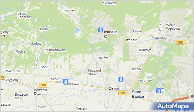 mapa Lipków, Lipków na mapie Targeo