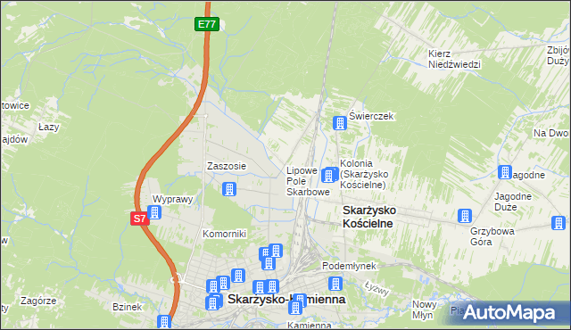 mapa Lipowe Pole Skarbowe, Lipowe Pole Skarbowe na mapie Targeo